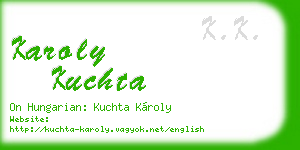 karoly kuchta business card
